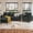 Black, variant on Pingliang Home Living Room Furniture Set, Sectional Sofa Couch with Storage Ottoman and Accent Chair,Modern Linen 3 Seater Small L Shaped Couch with Single Chair for Living Room, Office, Apartment