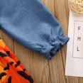 thumbnail image 5 of Toddler Baby Kid Girls Halloween Dress Bow Ruffles Denim Pumpkin Party Dress, 5 of 5