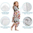 thumbnail image 7 of Colorful Mushroom Plant White Pattern Hooded Bath Towel，50"x30" for Ages 3 To 12 Kids, Quick Dry Lightweight Soft Microfiber Hood Beach Towel Cover Up for Kids, 7 of 7