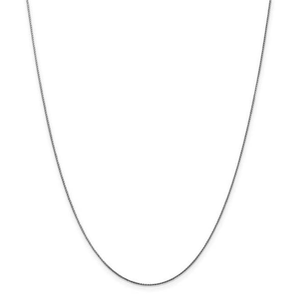 Primal Gold 14K White Gold .85mm Diamond Cut Spiga with Lobster Clasp Chain