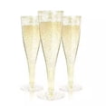 thumbnail image 1 of Paquete de 10 copas de champán desechables de plástico transparente, copas altas de cóctel, copas de vino tinto y copas de martini, imprescindibles for fiestas, 1 of 2