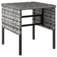 thumbnail image 2 of vidaXL Garden Footstools with Cushions 4 pcs Grey Poly Rattan, 2 of 5