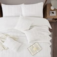 thumbnail image 3 of Nanshing Peeta 7 Piece Striped Comforter Set, White, California King, 3 of 8
