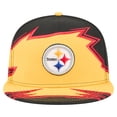 thumbnail image 2 of Men's New Era  Black/Gold Pittsburgh Steelers Break 59FIFTY Fitted Hat, 2 of 5