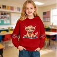 thumbnail image 6 of WAYUTE Sweatshirts for Girls Cute Cow Print Hooded Sweatshirt for Boys Soft Casual Pullover with Pocket, 6 of 6