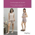 thumbnail image 5 of MeMoi Women's Contrast Ruffle Trim Modal Top and Shorts Set - Womens - Female, XS, Taupe Heather, 5 of 7