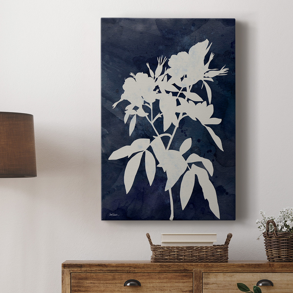 Indigo Botanical I Revisited Premium Gallery Wrapped Canvas - Ready to Hang