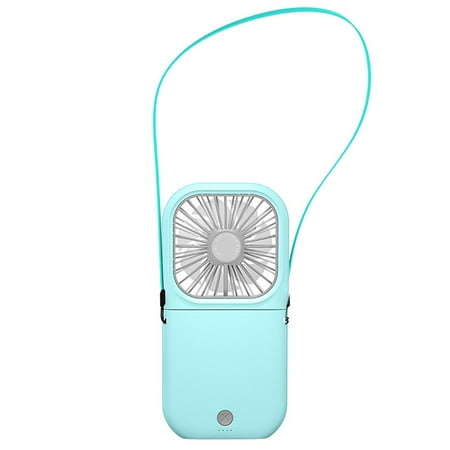 

shyuyusa Hanging neck ultra-thin fan USB folding charging treasure fan Wearable Personal Fan Battery Operated USB Rechargeable Handheld Air Conditioning Cooling Refrigeration Necklace Fan
