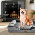 thumbnail image 2 of Cama ortopédica para perro Spotted Play, espuma, grande, gris, 2 of 7
