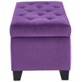 thumbnail image 3 of Ottomane de rangement en velours, moderne, violet, 3 of 6