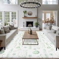 thumbnail image 3 of Large Area Rugs for Living Room Bedroom, Sage Green Easter 6'x9' Rug Washable Carpet Runner Indoor Outdoor, Watercolor Spring Bunny Eggs Non Slip Floor Mats Rug for Kitchen, Playroom, 3 of 8