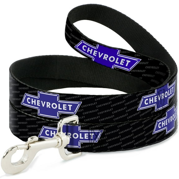 GM General Motors Pet Leash, Dog Leash, Chevy Bowtie Repeat Text, 4 Feet Long 1.5 Inch Wide