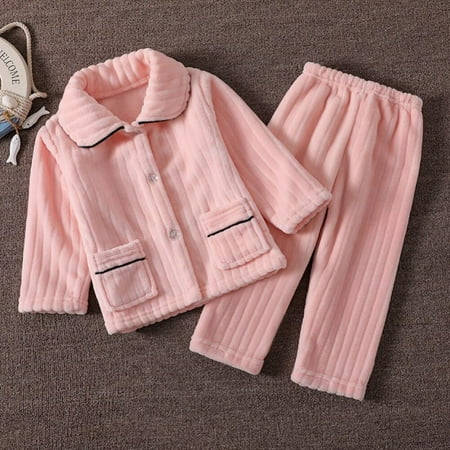 

Leonard Autumn Winter 1-6 Years Old Children Flannel Pajamas Set Warm Thicken Sleepwear Boys Girls Plush Nightgown Pyjama Kids Homewear Clothes 1-6t Pajamas Girls