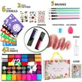 thumbnail image 6 of CandWuom Face Painting Kit for Kids –42 Colors Water Based Body Kids Face Painting Kit Includes Hair Chalks Comb, Brushes, Stencils, Professional Makeup Kit for Girl, 6 of 7