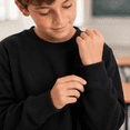 thumbnail image 5 of ClassExceed Toddler Sweatshirt, Boys & Girls Fleece Crewneck Pullover, Unisex School Uniform, Black, 4T, 5 of 8