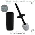 thumbnail image 3 of Bath Bliss Acrylic Square Toilet Brush and Holder Set in Black, 3 of 7