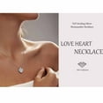 thumbnail image 3 of Genuine 1.0ct Heart Moissanite Pure Silver 925 Fashion Fine Necklace For Women Gift,Summer Engagement Birthday Charm Pendant Necklace, 3 of 8