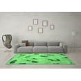 thumbnail image 3 of Ahgly Company Indoor Rectangle Abstract Emerald Green Modern Area Rugs, 2' x 5', 3 of 4