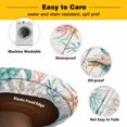 thumbnail image 3 of Elastic Fitted Round Tablecloth, Teal Red Coastal Waterproof Stretch Table Cover for 45"-54" Tables, Beach Nautical Sea Turtle Coral Starfish Vintage Washable Outdoor Tablecloths for Patio, Picnic, 3 of 9