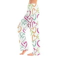 thumbnail image 2 of Women's Casual Fashion Comfort Pajama Pants, Print Drawstring Pants Full Length Long, Love Valentine's Day Pattern Lounge Pants,Hot Pink,M, 2 of 6