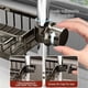 thumbnail image 4 of Estante de almacenamiento para grifo de fregadero de cocina, organizador de grifo sin perforaciones, soporte para esponja de fregadero de aluminio espacial con bandeja de goteo, jabonera de secado, 4 of 5