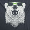 thumbnail image 2 of Mens Polar Bear Wearing Sunglasses T Shirt Funny Zoo Animal Graphic Tee Graphic Tees, 2 of 7