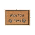 thumbnail image 2 of Imports Decor 597PVC 30 x 18 x 0.5 in. Wipe Your Paws Mat - Brown & Grey, 2 of 5