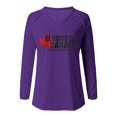 thumbnail image 3 of MHFRRA Camiseta de Manga Larga con Cuello En V y Estampado de La Bandera de Canadá para Mujer Morado Oscuro, 3 of 3