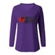thumbnail image 3 of MHFRRA Camiseta de Manga Larga con Cuello En V y Estampado de La Bandera de Canadá para Mujer Morado Oscuro, 3 of 3