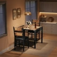 thumbnail image 4 of Dining Table Set for 2 with Upholstered Chairs, Wood Kitchen Table Chairs Set of 2 with Corner Protector for Small Space, Kitchen Room, Apartment, 4 of 20