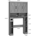 thumbnail image 5 of Vabches 67" Over The Toilet Storage Cabinet with Adjustable Shelf and Paper Holder, Freestanding Bathroom Storage Organizer with Open Storage Shelf, 5 of 7