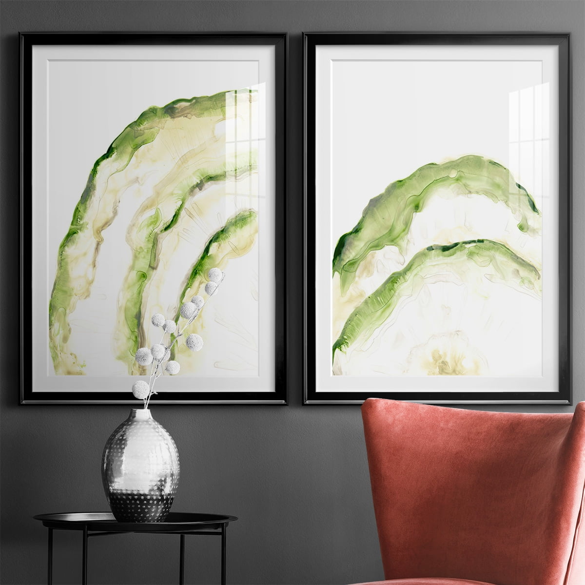 Wexford Home Lichen Halo I Premium Framed Print, 26.5" x 36.5" - Ready to Hang, Black (Set of 2)