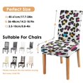 thumbnail image 6 of Dining Chair Covers Leopard Pattern Set of 4 Stylish Animal Print Washable Polyester Stretch Slipcovers Removable Seat Protector for Romantic Home Decor, 6 of 7