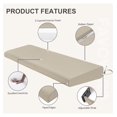 thumbnail image 4 of Drevy Outdoor Bench Cushion 42 x 16 Inch Waterproof Patio Furniture Cushions Seat Cushion/Back Cushion Dual Purpose 3-Year Color Fastness Garden Sofa Settee Couch Swing Lumbar Pads, Beige, 4 of 6