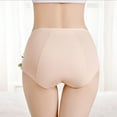 thumbnail image 4 of Yuzhih Plus Size Cotton Underwear for Women High Waisted Full Coverage Briefs Solid Soft Comfy Briefs Underpant, 4 of 7