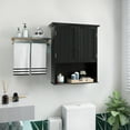 thumbnail image 6 of Costway Wall Mount Bathroom Cabinet Wooden Medicine Cabinet Storage Organizer Black, 6 of 10