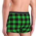 thumbnail image 4 of Kdxio Men's Boxer Briefs with Buffalo Plaid Green Black Print - Comfortable and Breathable Underwear for Everyday Wear, 4 of 7