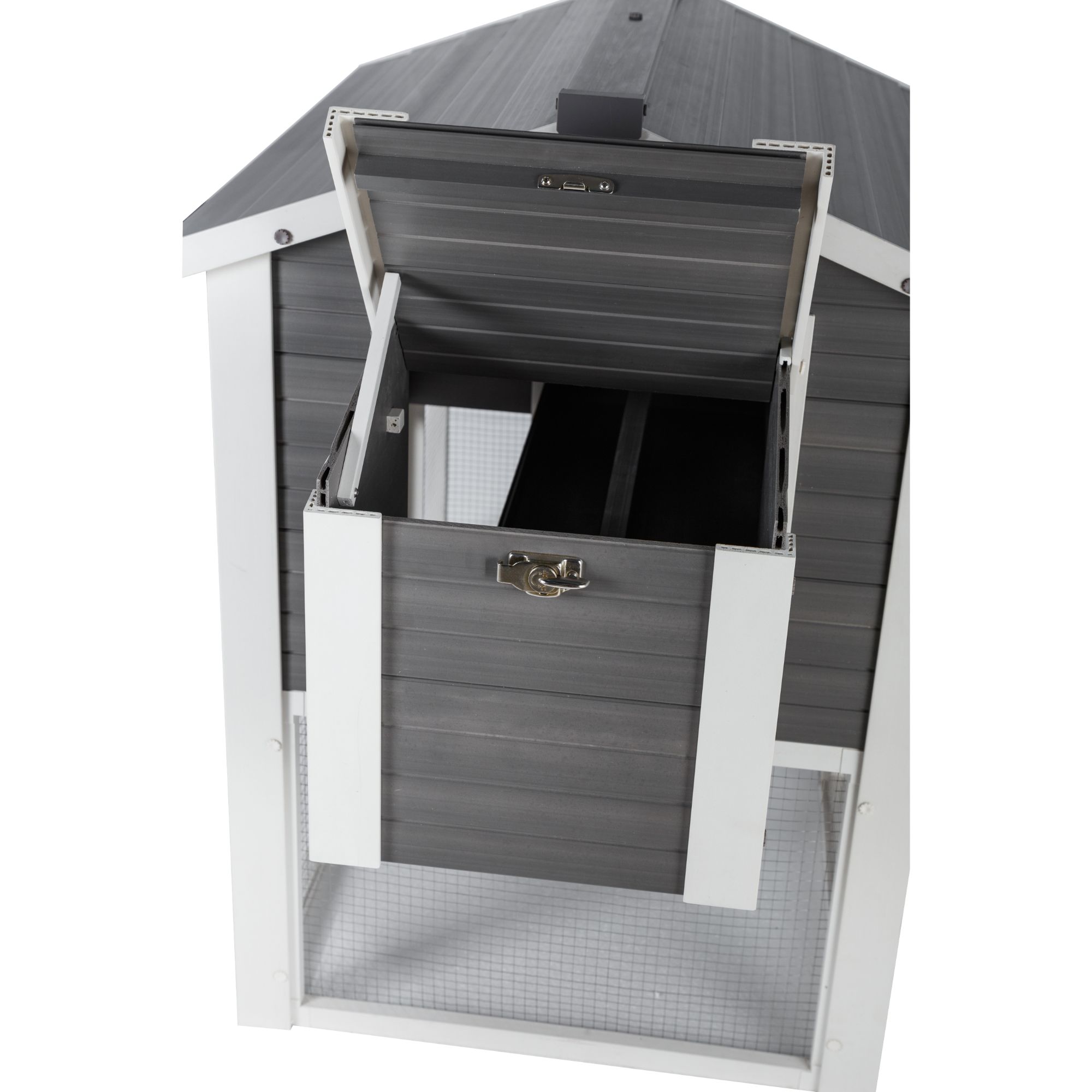 New Age Pet® ECOFLEX® Urban Farm Chicken Coop - 2-Level Living Space with Nesting Box, Roosting Bars, and NeveRust Stainless Steel Pen, Easy Assembly, Ideal for 2 Average Size Chickens or 4 Bantams