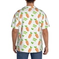 thumbnail image 3 of Kdxio Men's Hawaiian Shirt for Men Short Sleeve Shirt Vegan Fruit Carrot Summer Casual Holiday Beach Button Down T-Shirts, 3 of 5