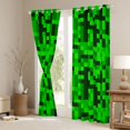 thumbnail image 3 of Feelyou Green Pixelate Miner Black Out Curtains, Abstract Curtains Pack of 2 (42x63 Each), 3 of 6