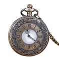 thumbnail image 2 of Vintage Pocket Watch For Men Women Roman Numerals Quartz Black Pocket Watches With Chain, 2 of 8