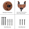 thumbnail image 2 of Juego de 2 soportes de pared para guitarra acústica, eléctrica, clásica y bajo, accesorio de montaje en pared con bloqueo para guitarra (2 piezas de caoba), 2 of 5