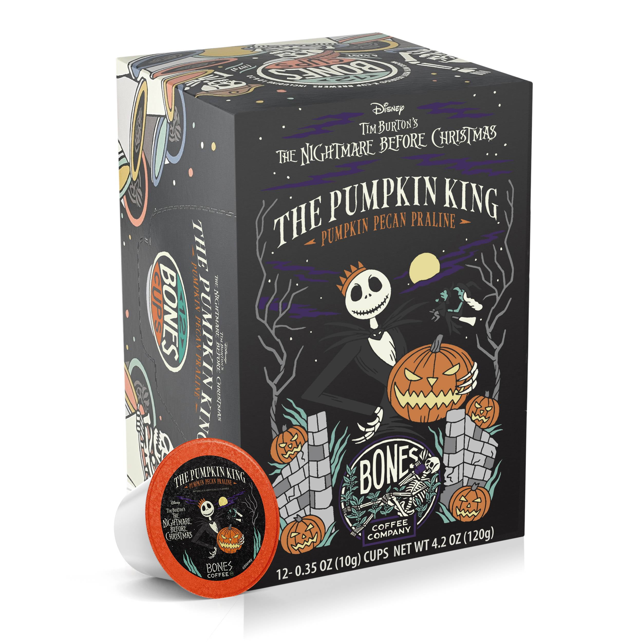 Bones Coffee K Cups The Pumpkin King 12 ct Medium Roast Coffee Pods