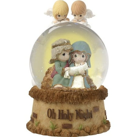 Precious Moments Oh Holy Night Musical Resin/Glass Snow Globe