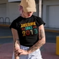 thumbnail image 2 of Awesome Since 2013 - Birthday or Anniversary, Military Green T-Shirt, 2XL, 2 of 5