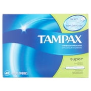 Tampax Tampons with Cardboard Applicator, Super, 40 Ct