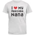 thumbnail image 1 of T-Shirt Jeunesse Blanc Pixel 8 Bits "I Heart My Awesome Nana", 1 of 1