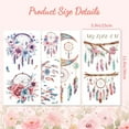 thumbnail image 2 of Rub on Transfer Decals for Furniture Crafts 6"x12" 4Pcs Dreamcatcher Waterproof UV Transfer Decals Sticker for Dresser Glass Porcelain Wood, 2 of 9