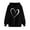 Black, variant on yievot Women's Pullover Hoodie Valentines Day Heart Printed, Long Sleeve Hooded Sweatshirts for Juniors, Gift Hoodies Tops for Ladies