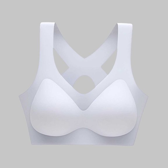 Xdegoge Seamless Bras for Women Wireless Soft Supportive Training Racerback Comfort Sports Bra No Underwire Yoga Running Bralettes with Removable Pads